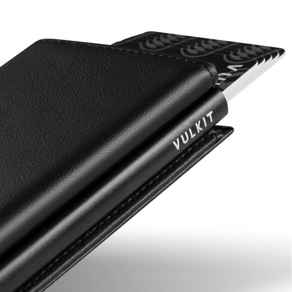 VC203P- Genuine Leather, Back Zipper Slot, Magnetic Strip Closure Tri-fold Wallet